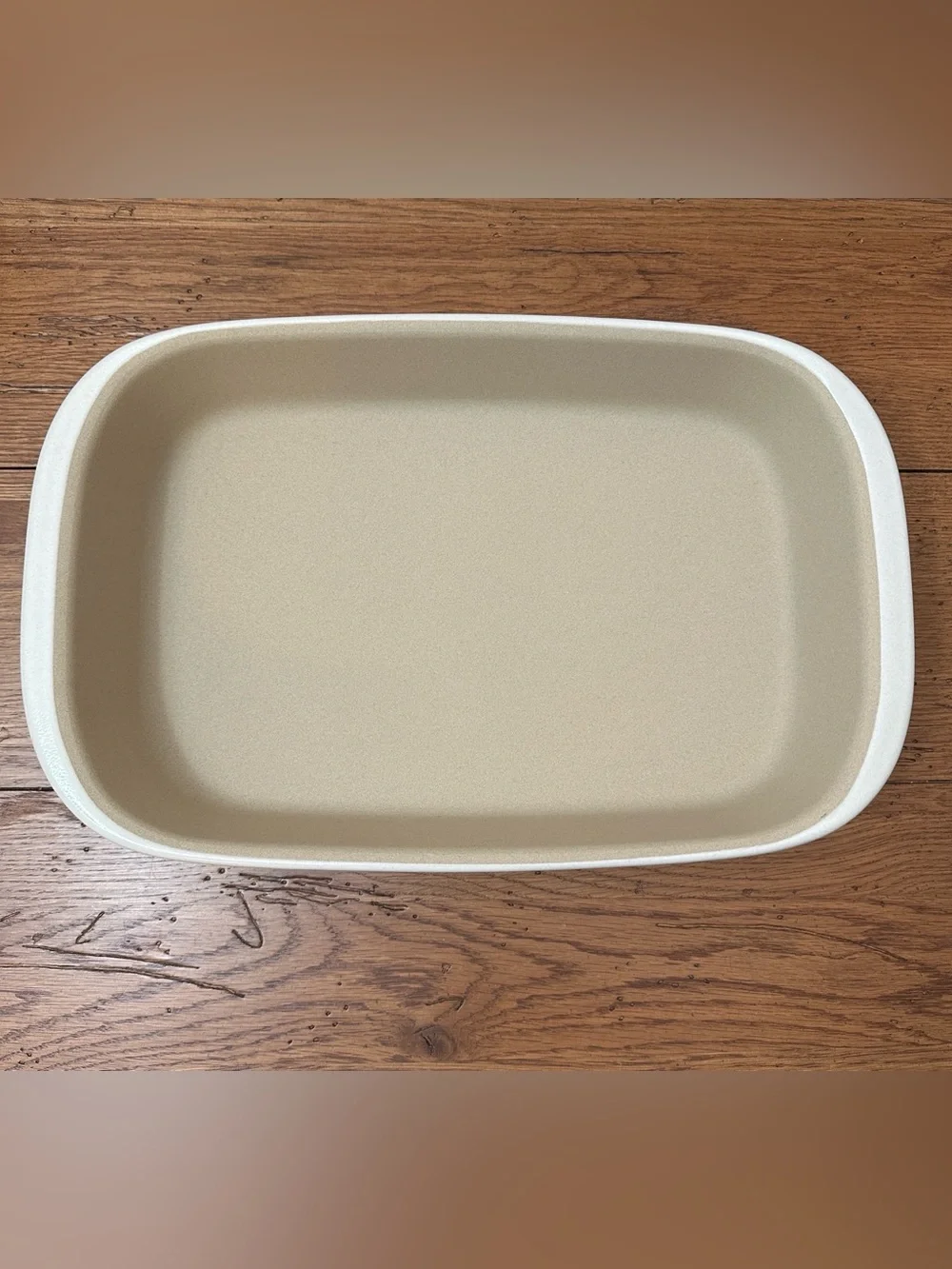 The Pampered Chef Rectangular Baker Stoneware - Cream
